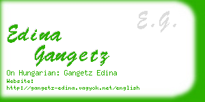 edina gangetz business card